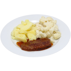 Sucadelap Vleesjus Bloemkool  met saus Aardappelpuree